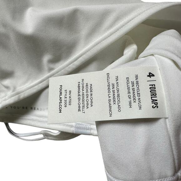FOURLAPS Poise Longline Bra Basic White Women's Size Large NWT Run Low Impact - Picture 8 of 9